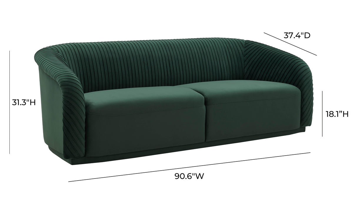 Yara Pleated Velvet Sofa by Inspire Me! Home Decor by TOV Furniture at Eve Furniture
