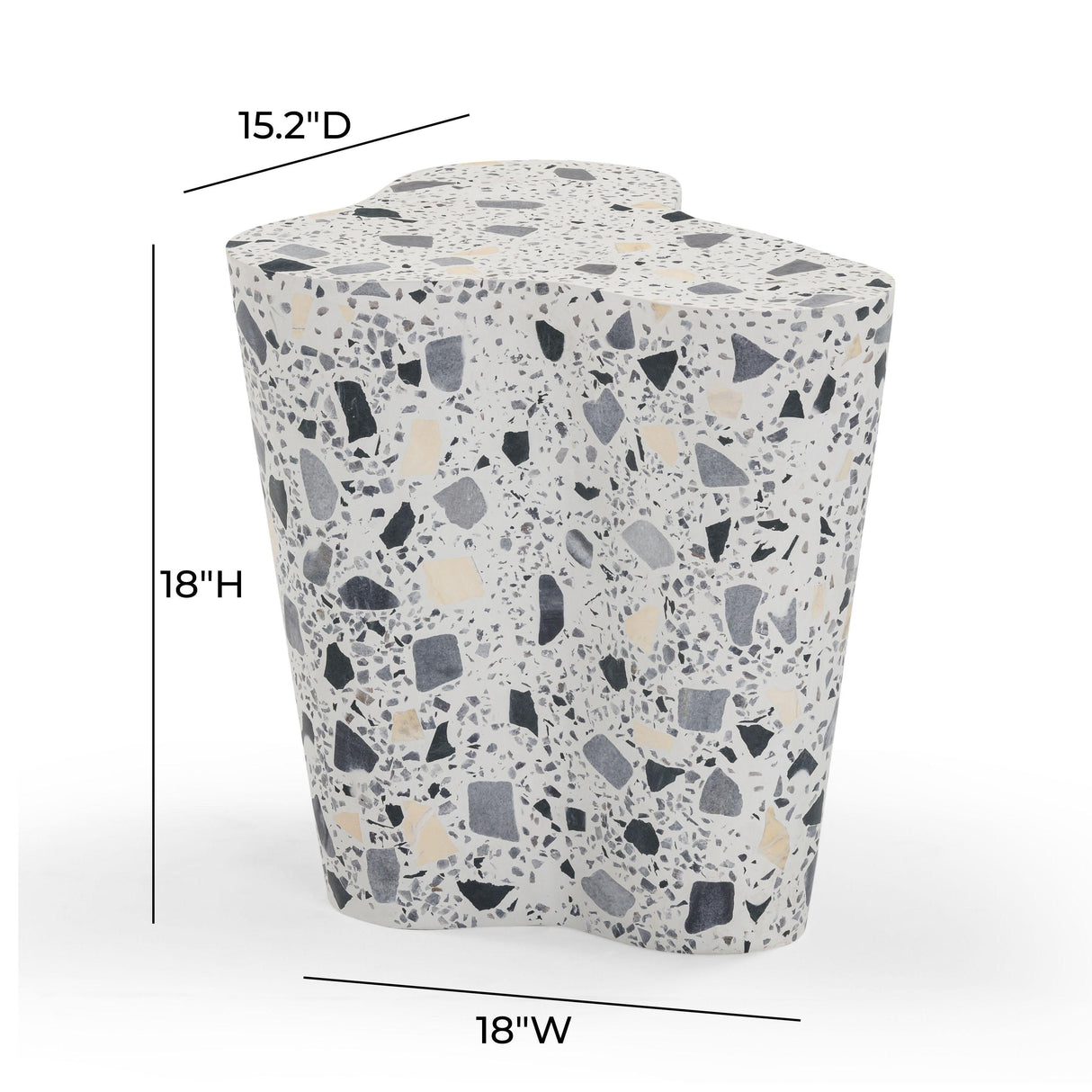 Slab Terrazzo Indoor/Outdoor Side Table by TOV Furniture at Eve Furniture