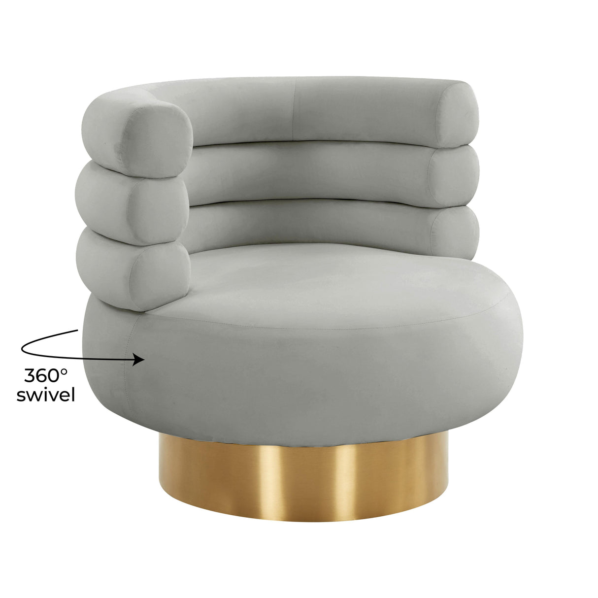 Naomi Velvet Swivel Chair by TOV Furniture at Eve Furniture