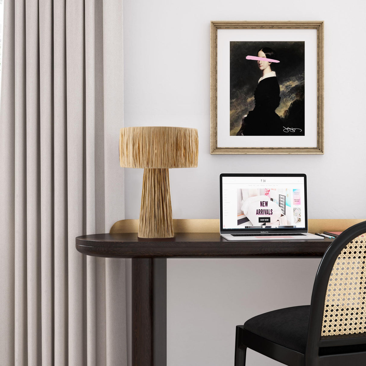 Shelby Raffia Table Lamp by TOV Furniture at Eve Furniture