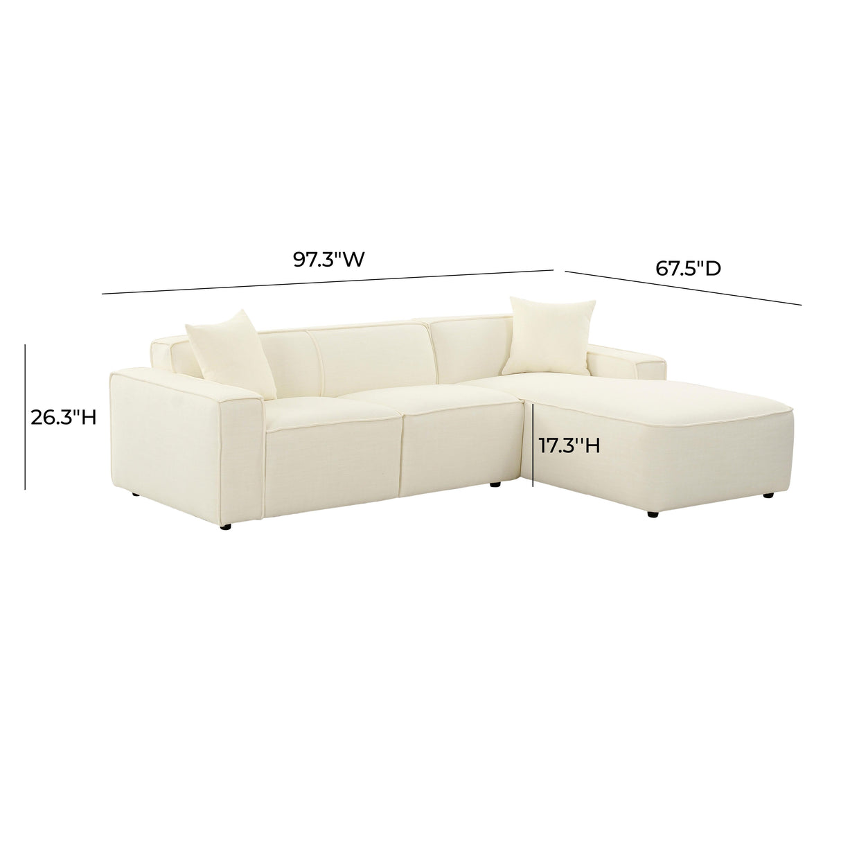 Olafur Upholstered Sectional by TOV Furniture at Eve Furniture