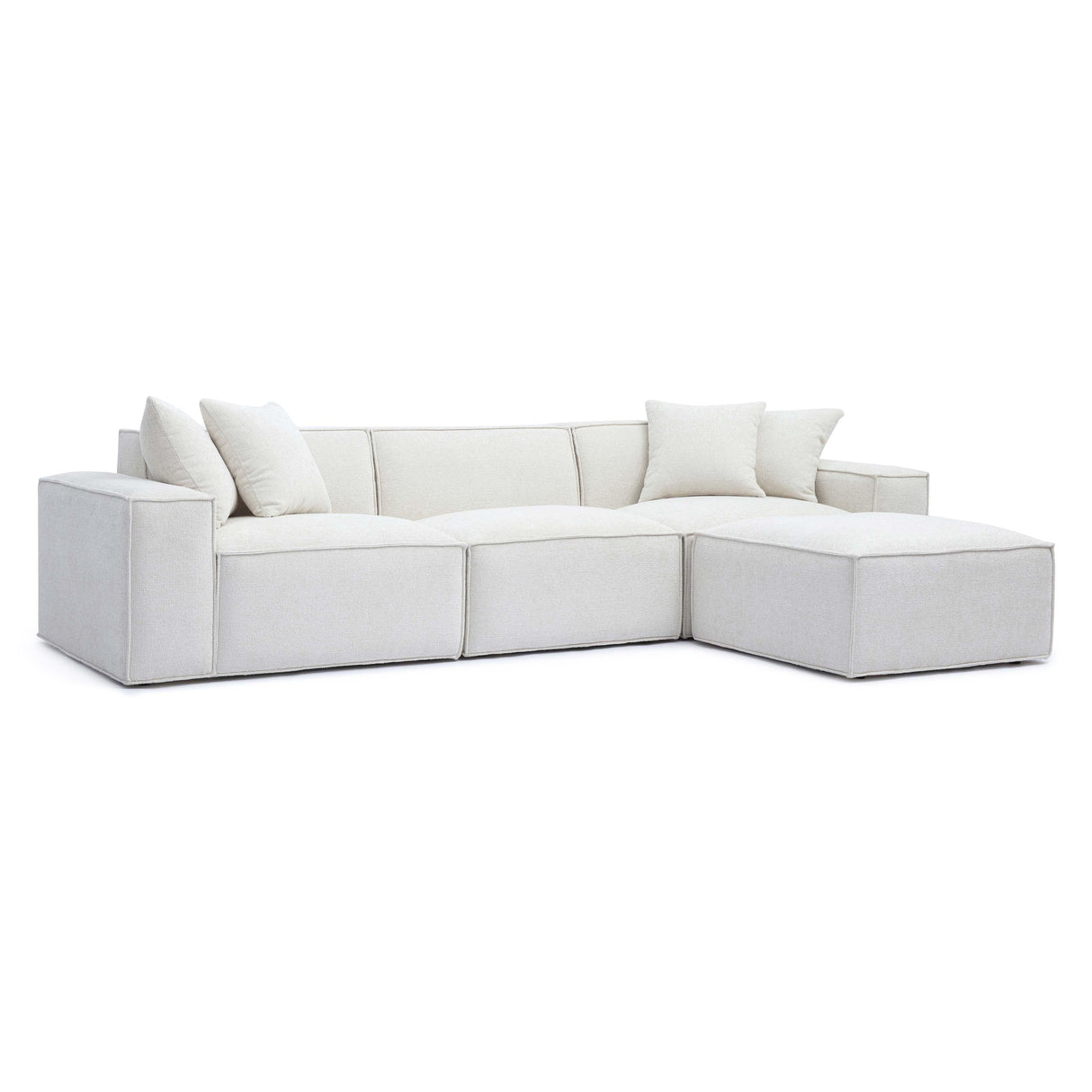 Mindy Chenille Basketweave Modular Sectional by TOV Furniture at Eve Furniture