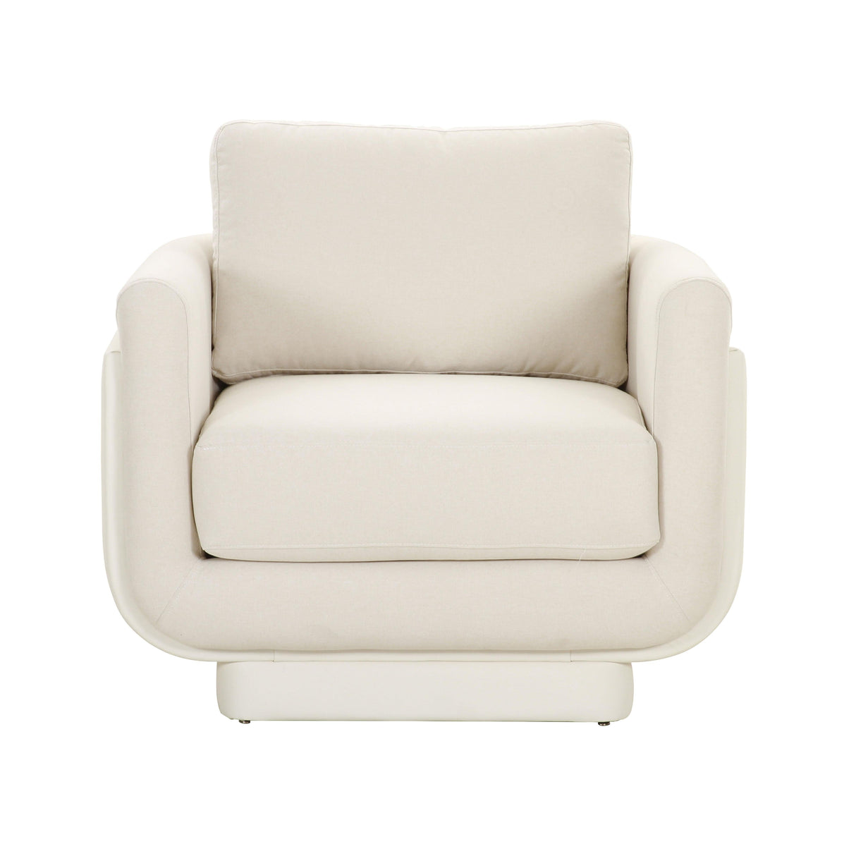 Rhonnie Cream Monotone Armchair by TOV Furniture at Eve Furniture