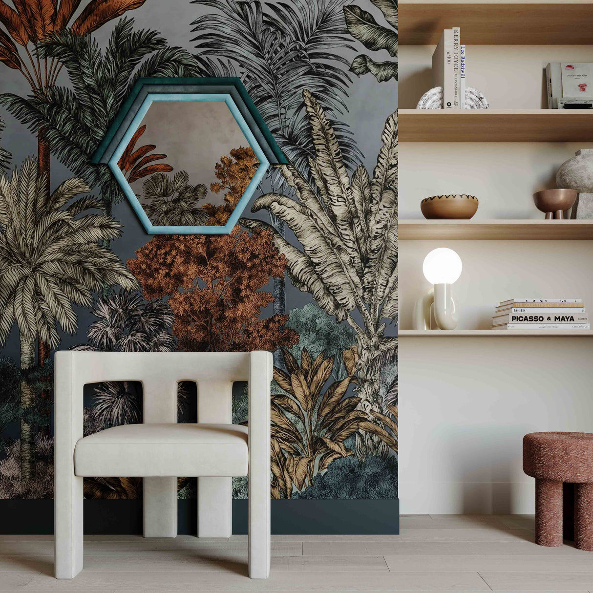 Lally Velvet Prism Wall Mirror by TOV Furniture at Eve Furniture