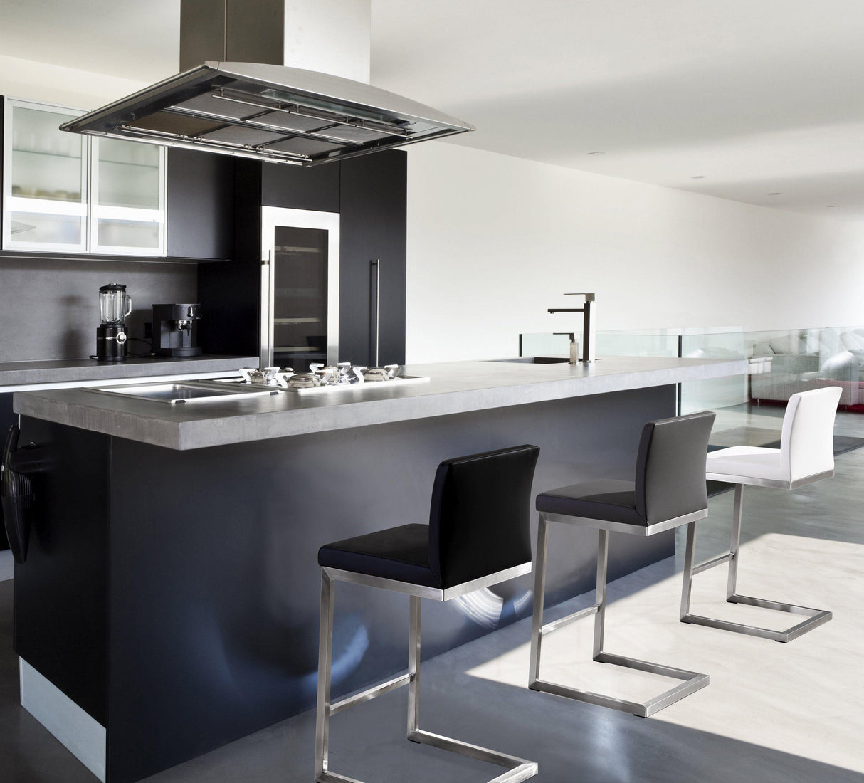 Parma Performance Vegan Leather Counter Stool - Set of 2 by TOV Furniture at Eve Furniture