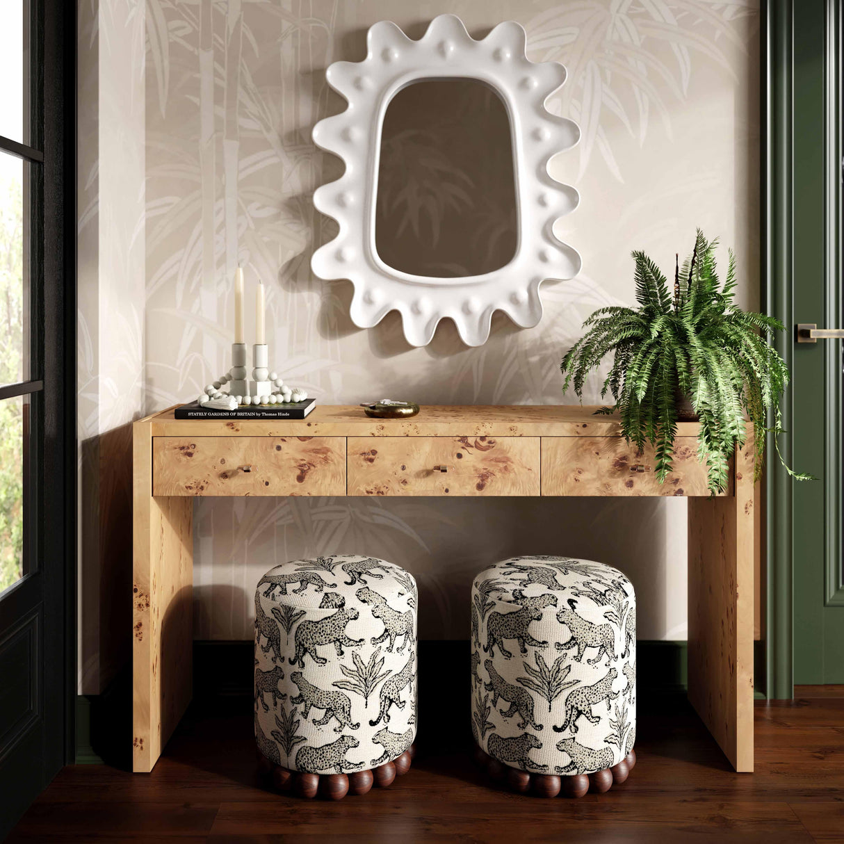 Brandyss Burl Console Table by TOV Furniture at Eve Furniture
