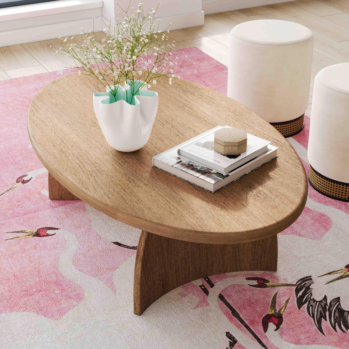 Sofia Cognac Wooden Coffee Table by TOV Furniture at Eve Furniture