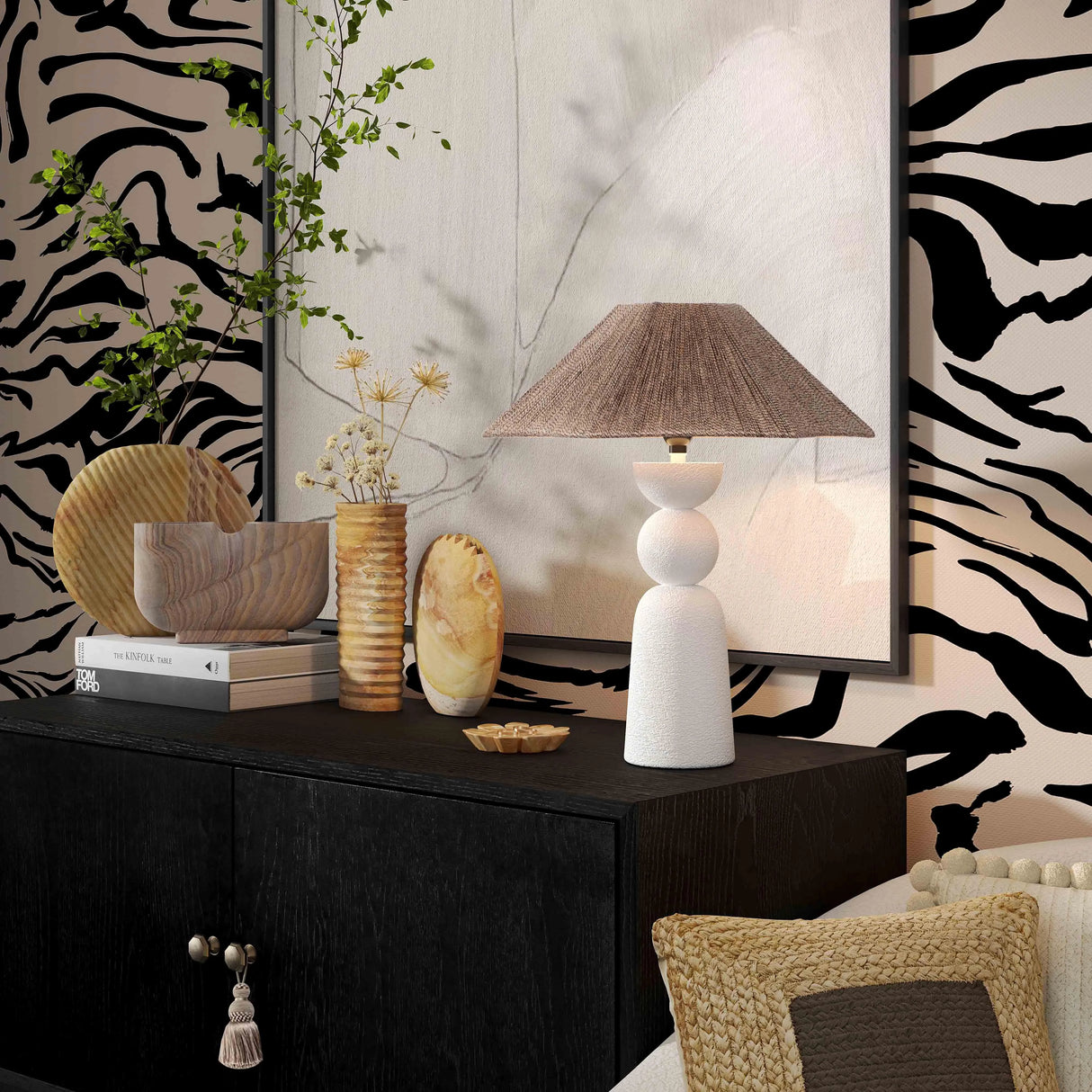 Shabby Natural Rope Table Lamp by TOV Furniture at Eve Furniture
