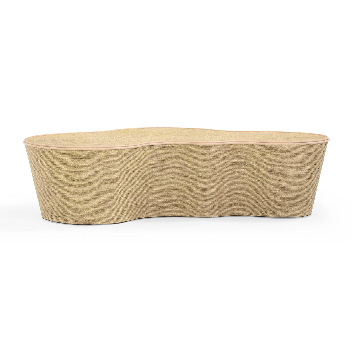 Slab Natural Seagrass Coffee Table by TOV Furniture at Eve Furniture