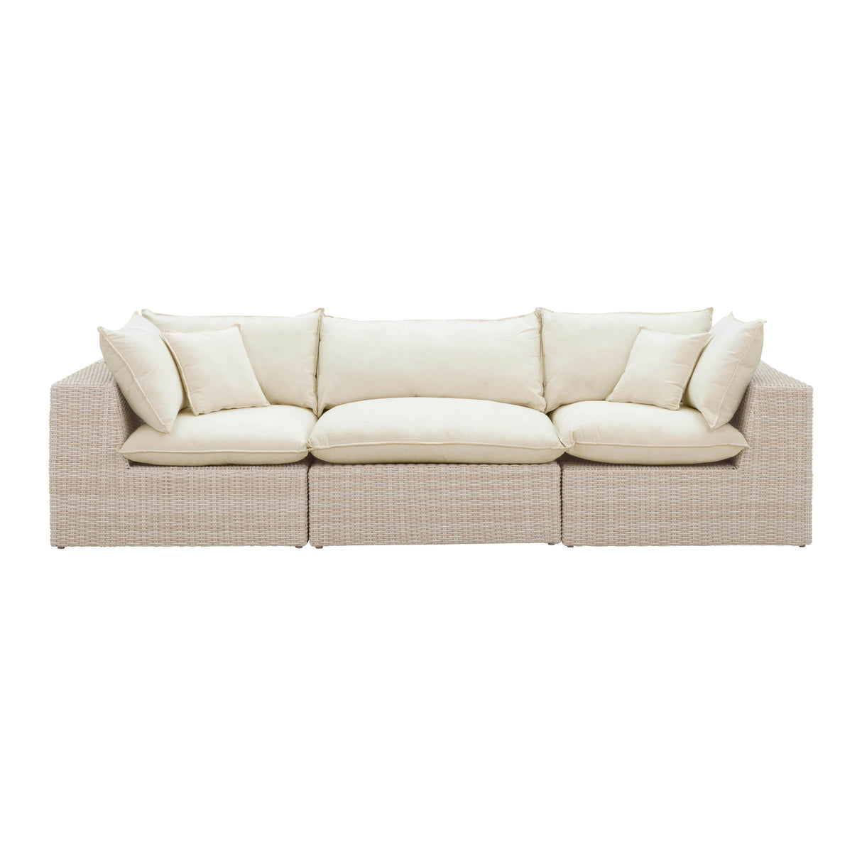 Cali Natural Wicker Outdoor Modular Sofa by TOV Furniture at Eve Furniture