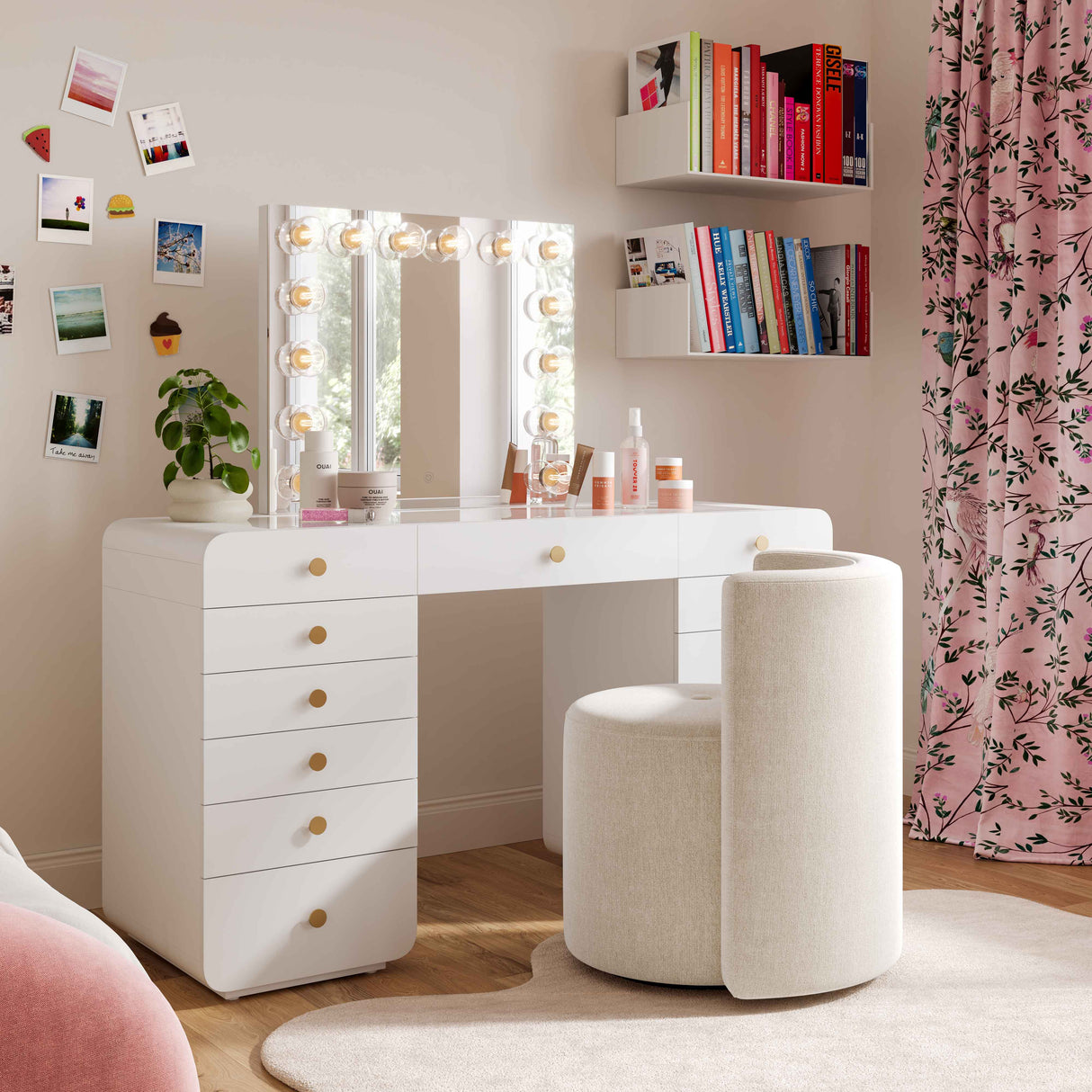 Alyssa Upcycled Velvet Rolling Desk Chair by TOV Furniture at Eve Furniture