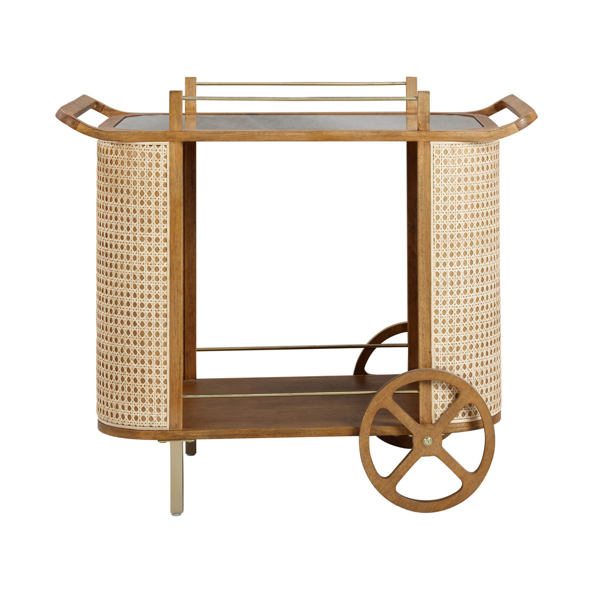 Yuma Natural Rattan Bar Cart by TOV Furniture at Eve Furniture