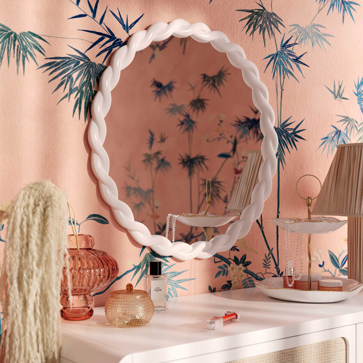 Agnes Round Wall Mirror by TOV Furniture at Eve Furniture