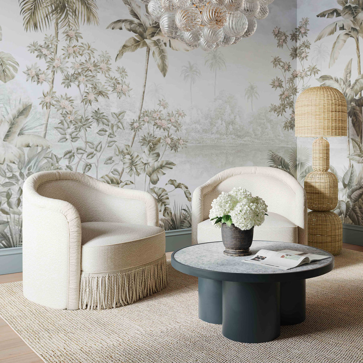 Kootu Natural Rattan Floor Lamp by TOV Furniture at Eve Furniture