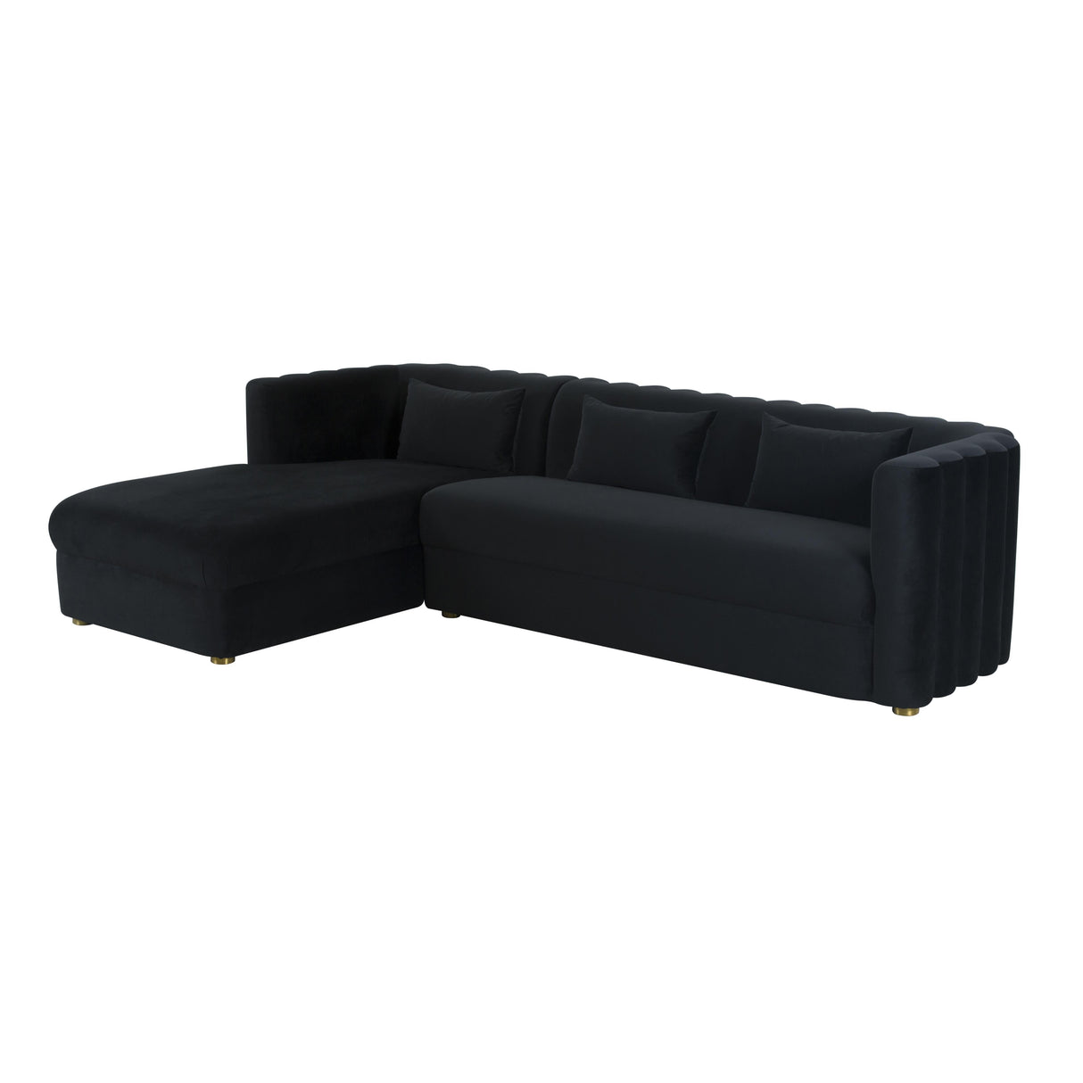 Callie Velvet Sectional by TOV Furniture at Eve Furniture