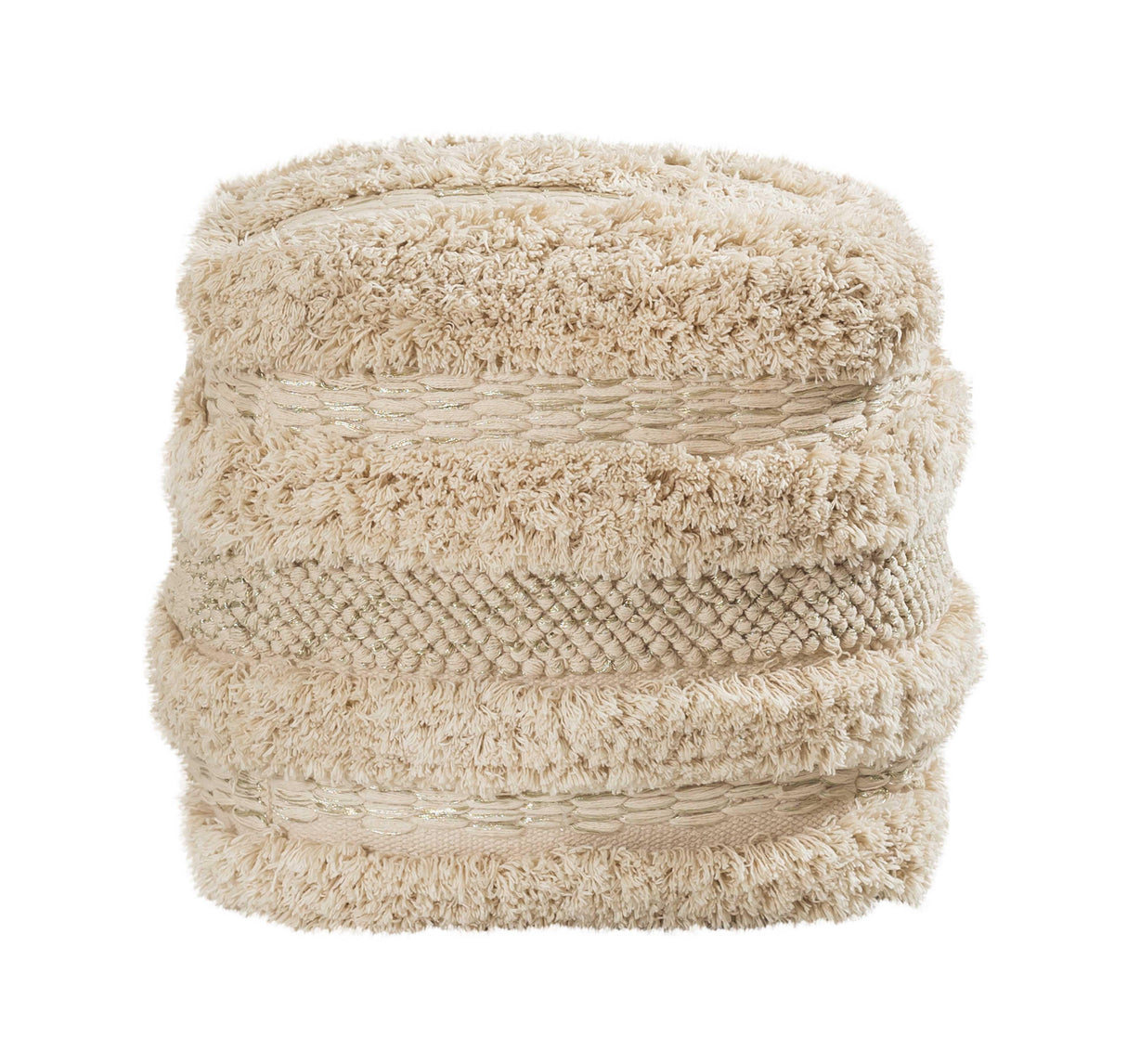 Yorba Cotton Pouf by TOV Furniture at Eve Furniture