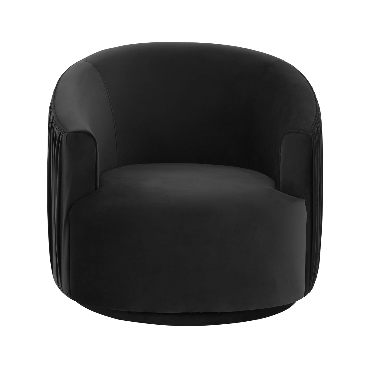 London Pleated Velvet Swivel Chair by TOV Furniture at Eve Furniture