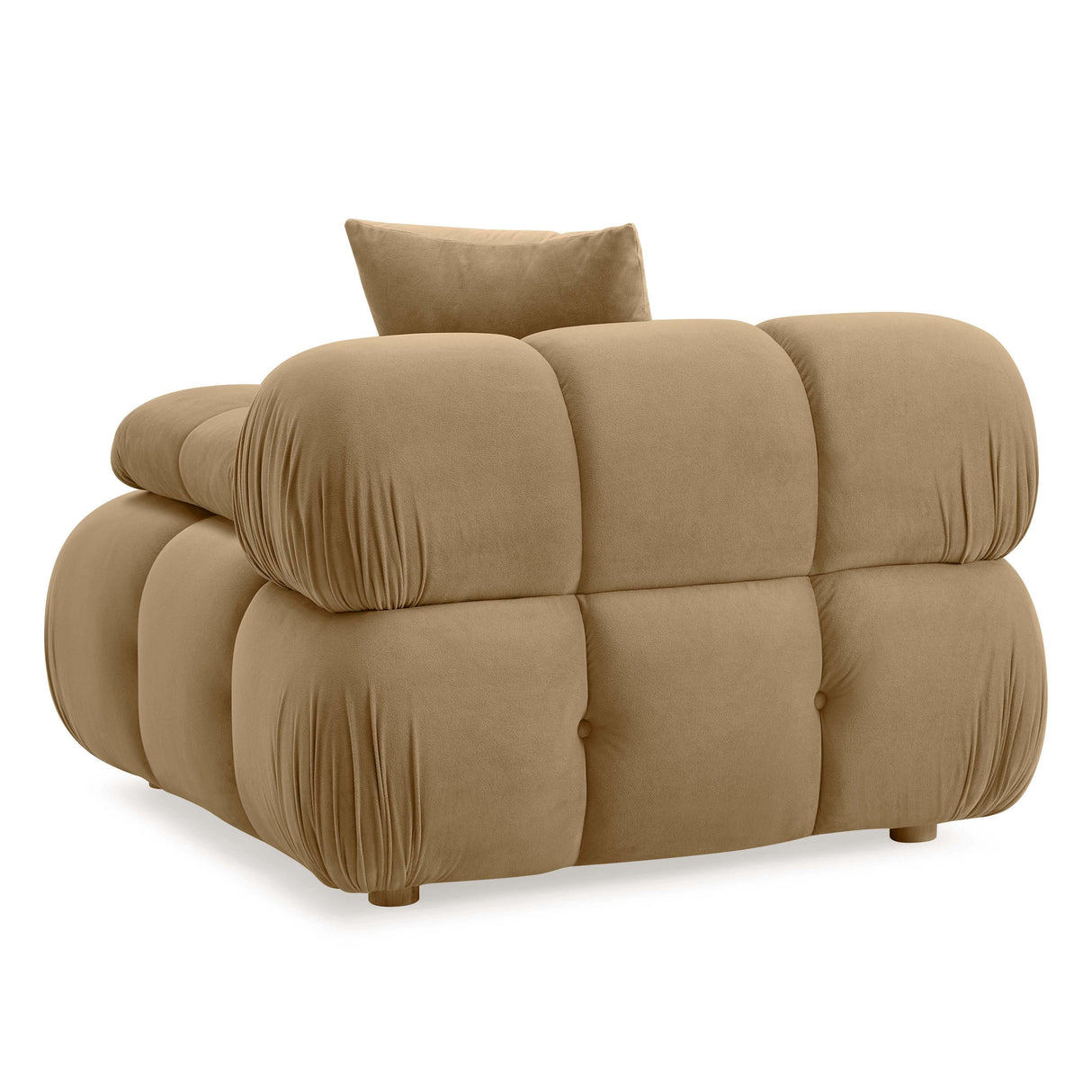 Calliope Cafe Au Lait Performance Velvet Modular Corner Chair by TOV Furniture at Eve Furniture