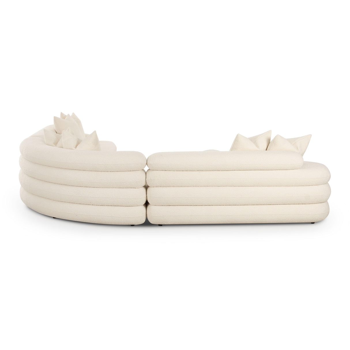 Lulu Cream Boucle Modular Curved Sectional by TOV Furniture at Eve Furniture