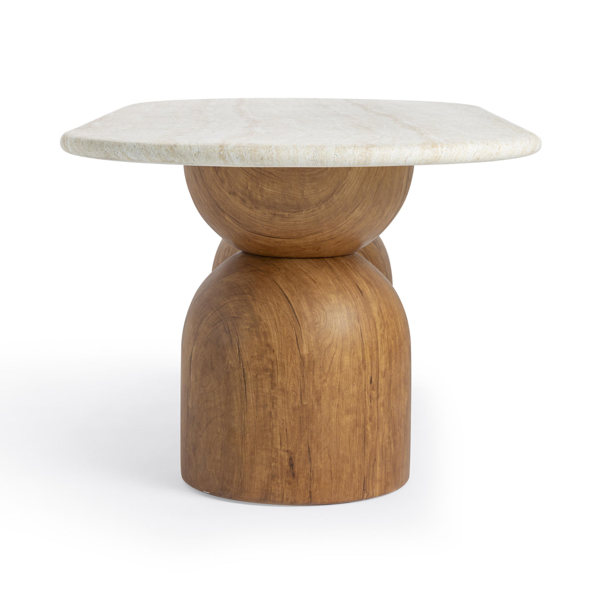 Cynthia Travertine Concrete Indoor / Outdoor 87" Oval Dining Table by TOV Furniture at Eve Furniture
