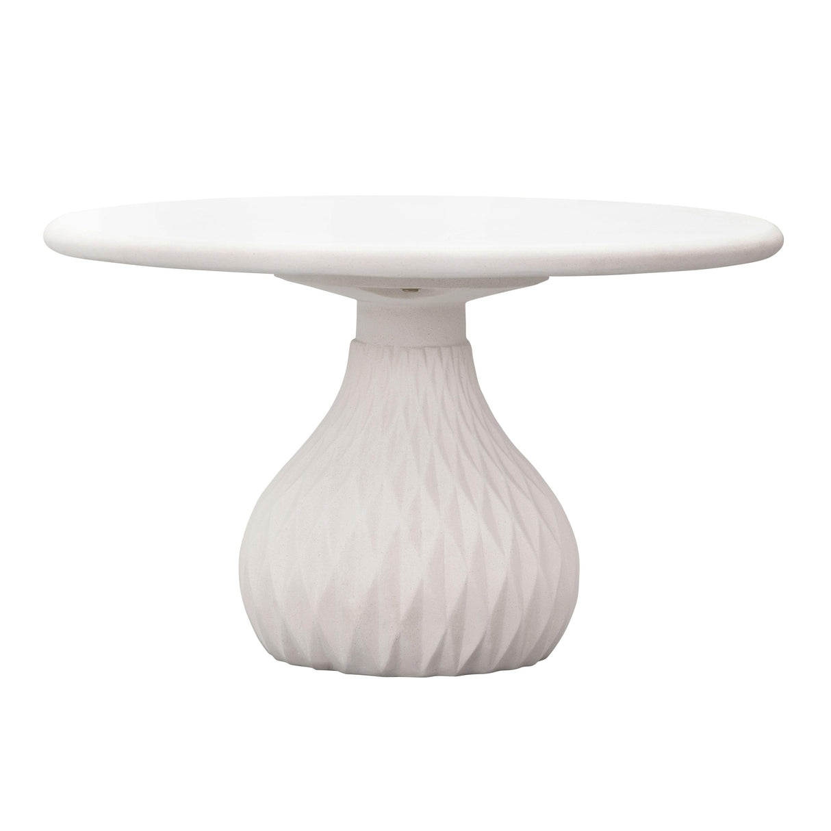 Tulum Ivory Concrete Indoor / Outdoor Round Coffee Table by TOV Furniture at Eve Furniture