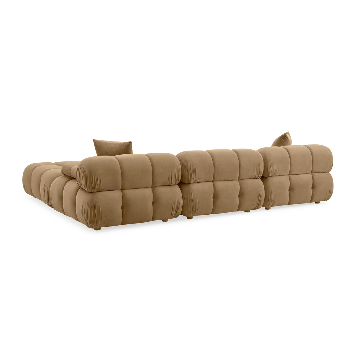 Calliope Cafe Au Lait Performance Velvet 4-piece Modular Sectional by TOV Furniture at Eve Furniture