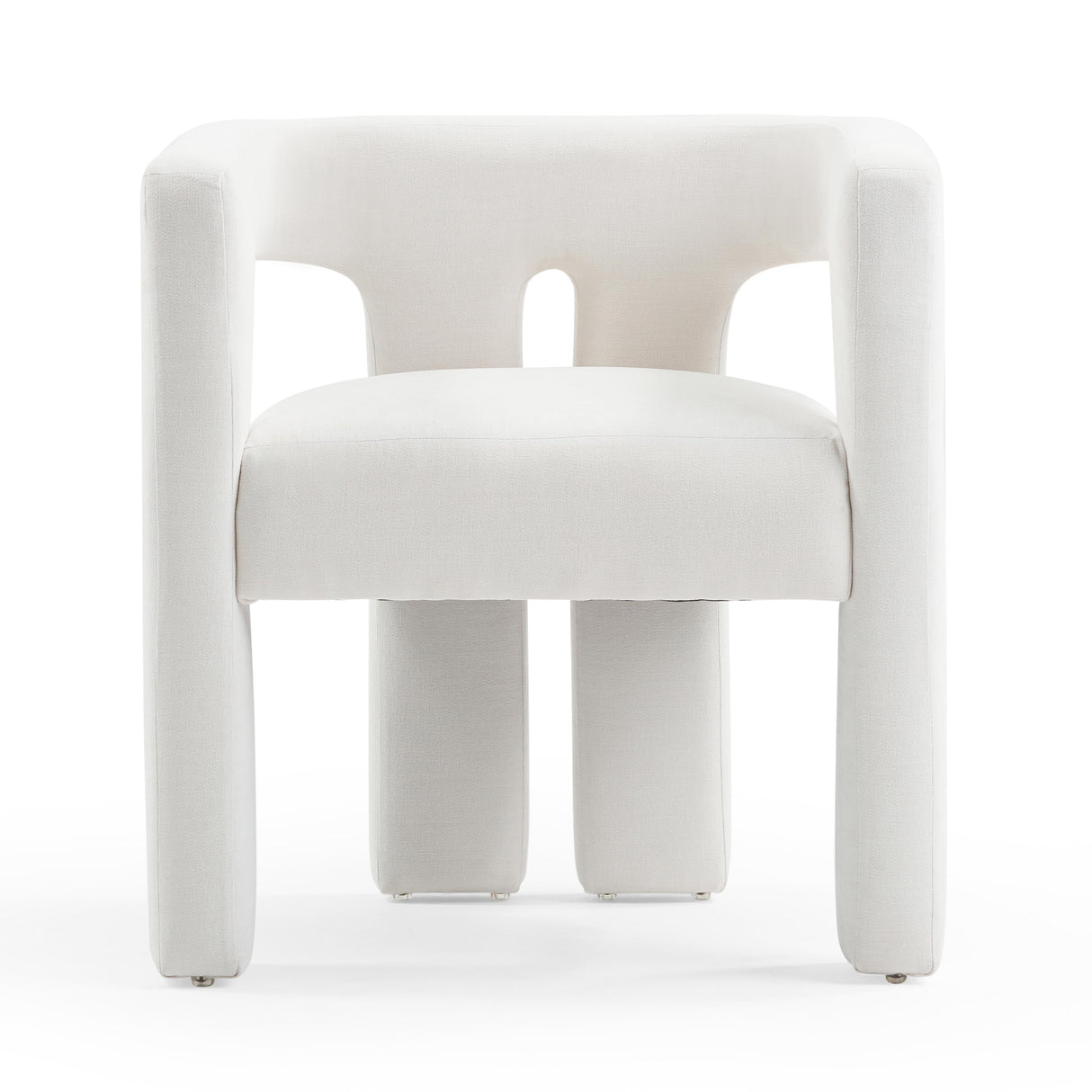 Sloane Bone White Upcycled Fabric Chair by TOV Furniture at Eve Furniture