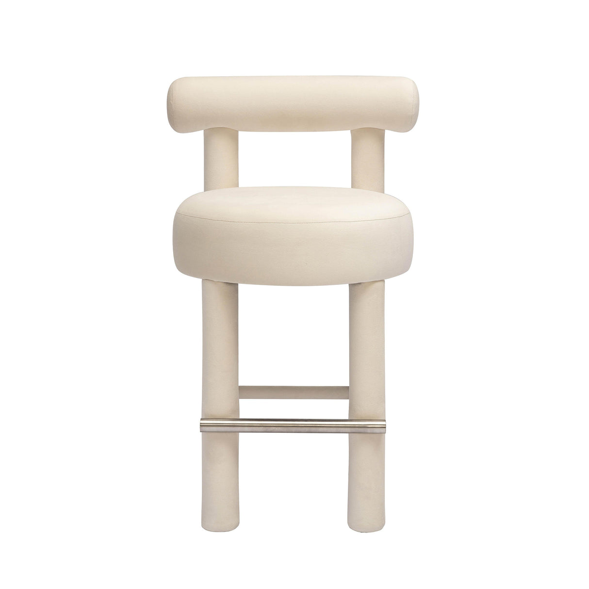 Carmel Cream Velvet Counter Stool by TOV Furniture at Eve Furniture