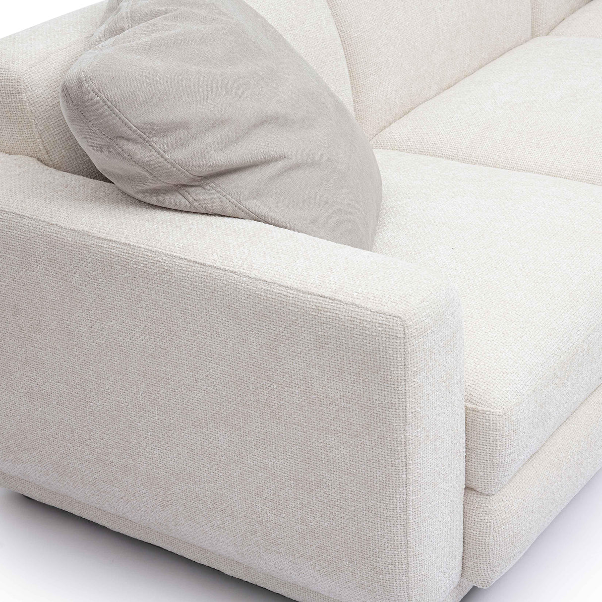 Perry Cream Chenille Modular Long Sofa by TOV Furniture at Eve Furniture