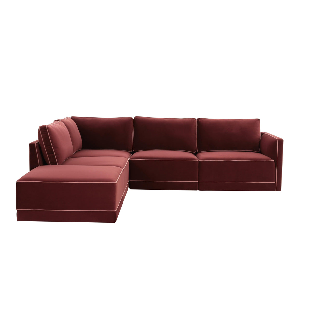 Willow Velvet Modular Left Arm Facing (LAF) Sectional by TOV Furniture at Eve Furniture