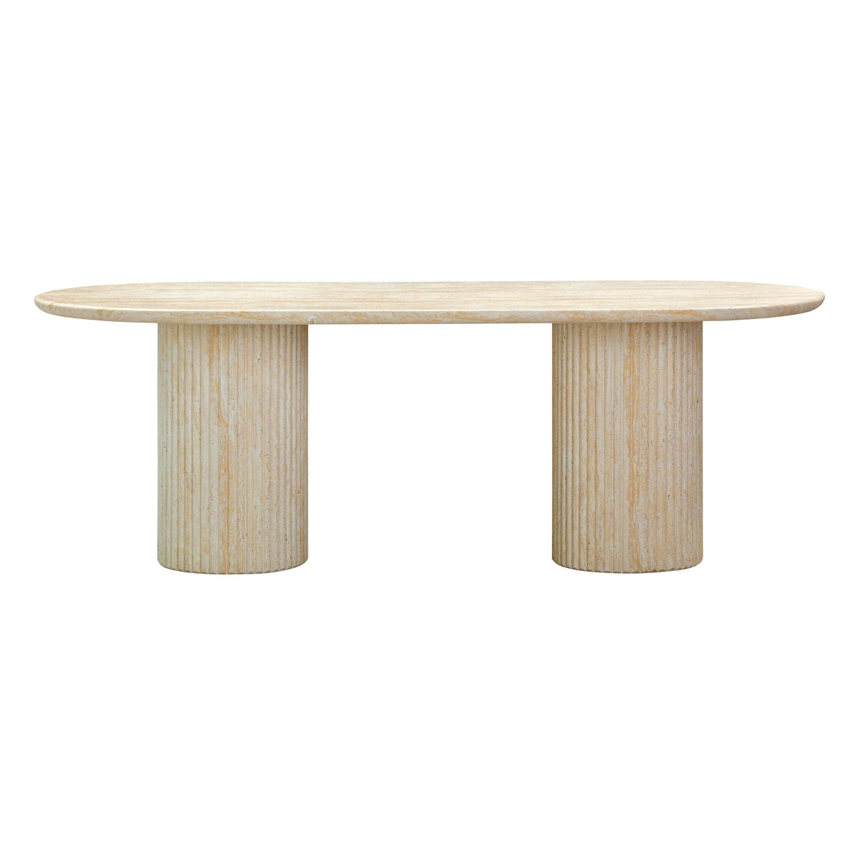 Brut Concrete Patterned Indoor/Outdoor 86" Oval Dining Table by TOV Furniture at Eve Furniture