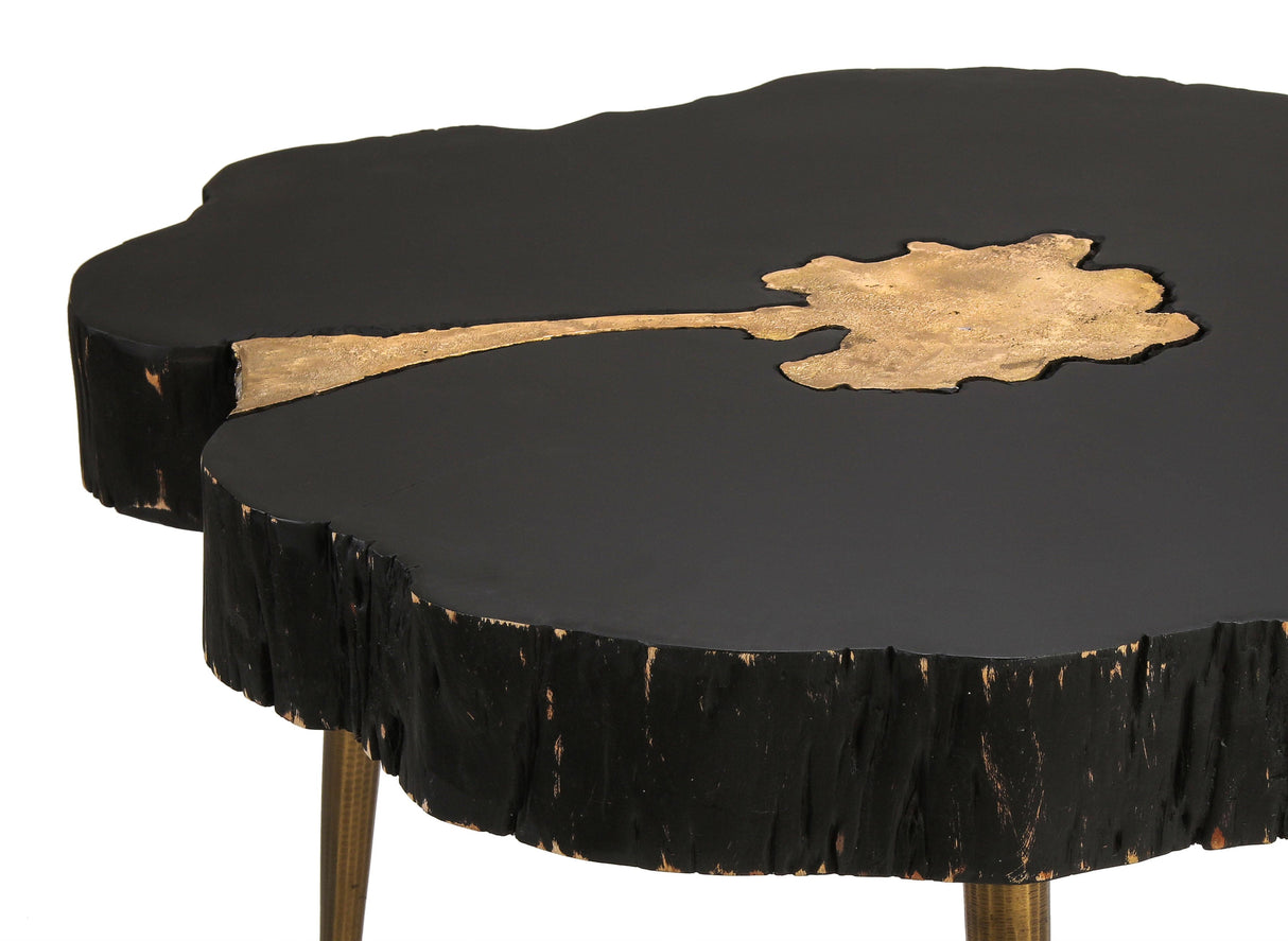 Timber Black and Brass Coffee Table by TOV Furniture at Eve Furniture