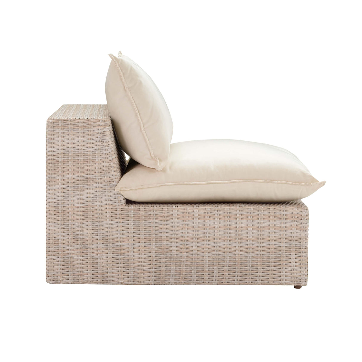 Cali Natural Wicker Outdoor Armless Chair by TOV Furniture at Eve Furniture