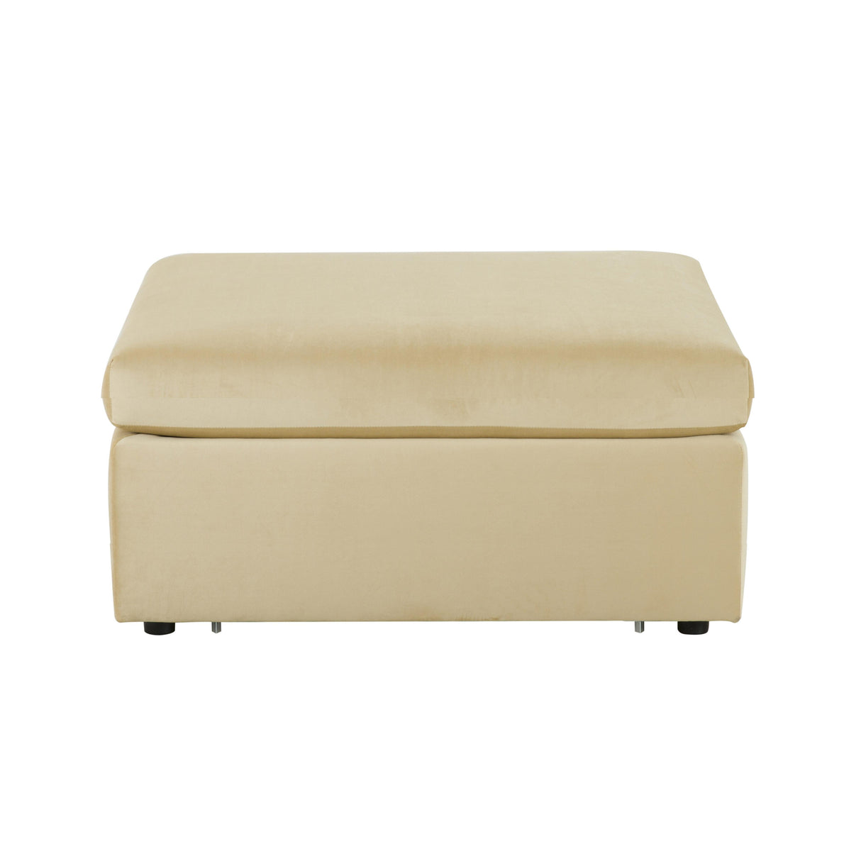 Jessie Champagne Velvet Modular Ottoman by TOV Furniture at Eve Furniture