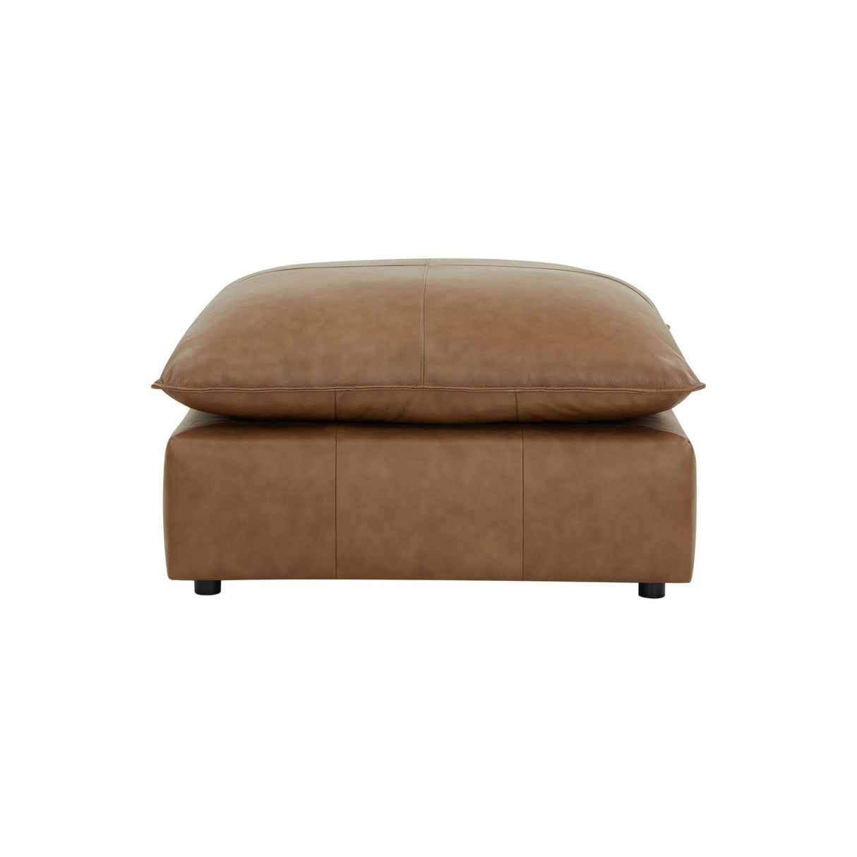 Cali Brown Leather Ottoman by TOV Furniture at Eve Furniture