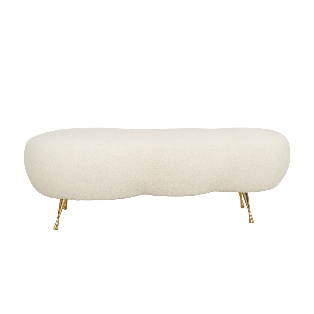 Welsh Faux Shearling Bench by TOV Furniture at Eve Furniture
