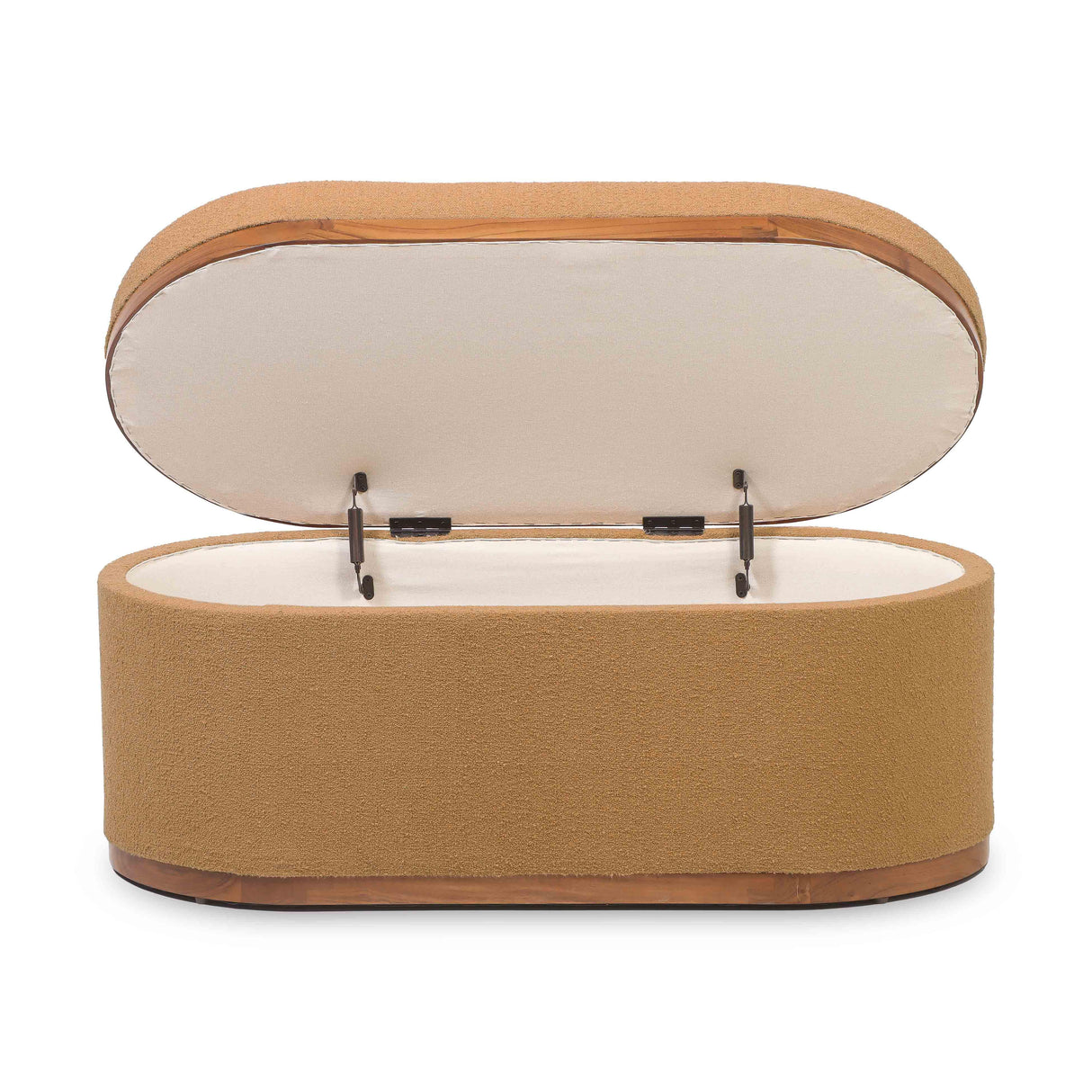 Olivier Boucle Oval Storage Ottoman by TOV Furniture at Eve Furniture