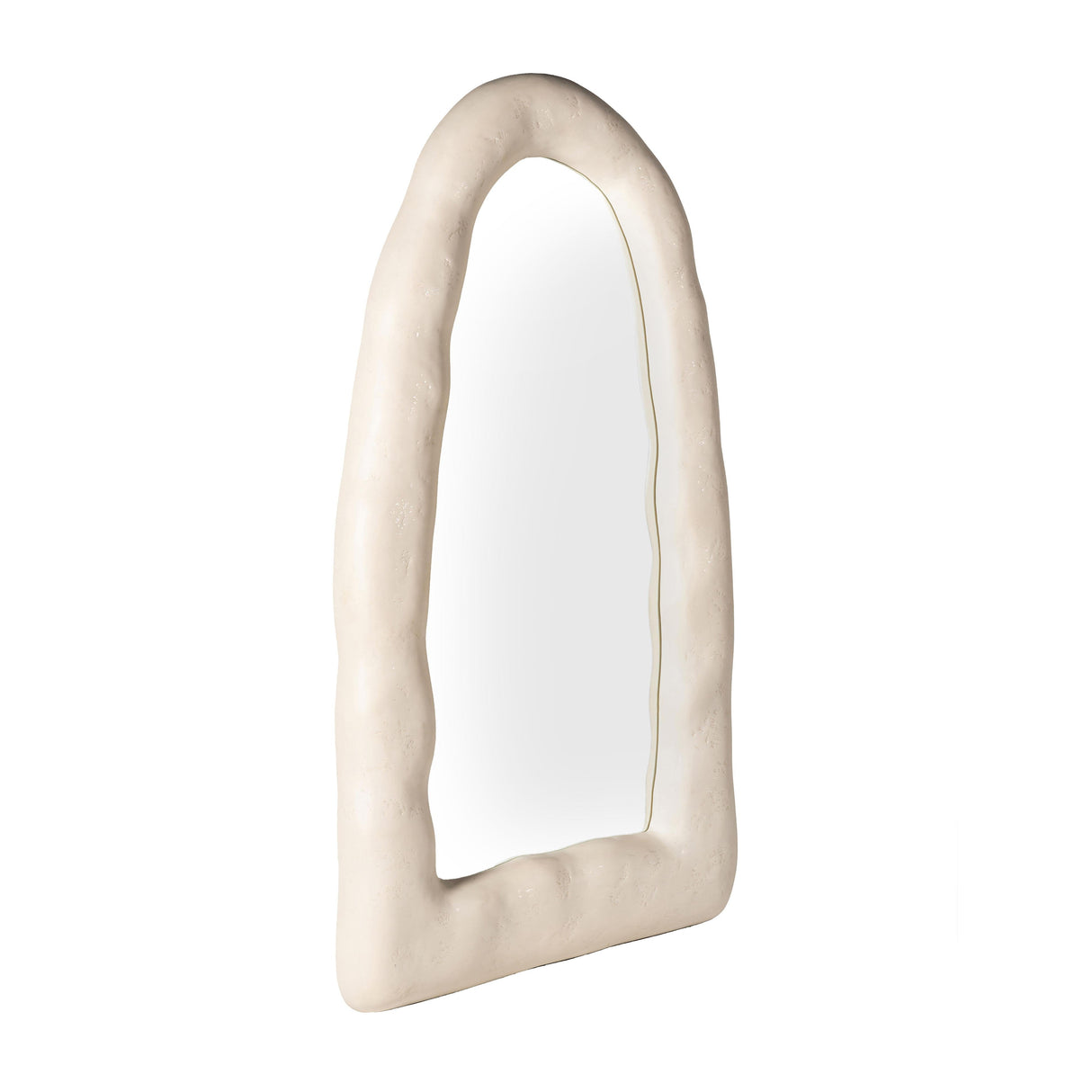 Kaia Cream Textured Small Floor Mirror by TOV Furniture at Eve Furniture