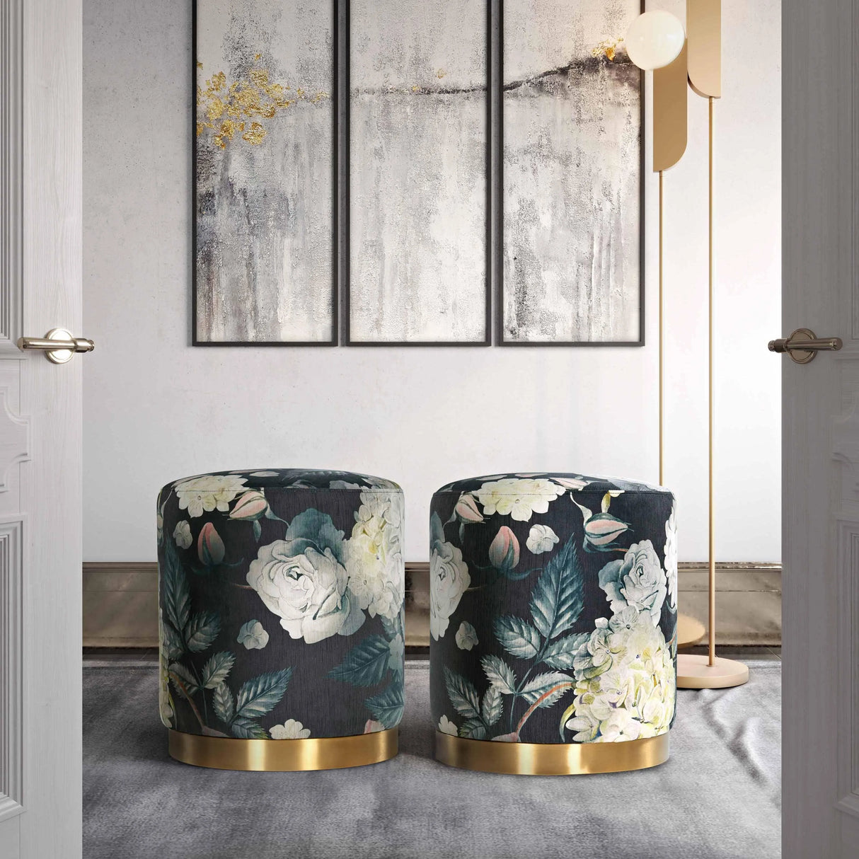 Opal Velvet Ottoman by TOV Furniture at Eve Furniture