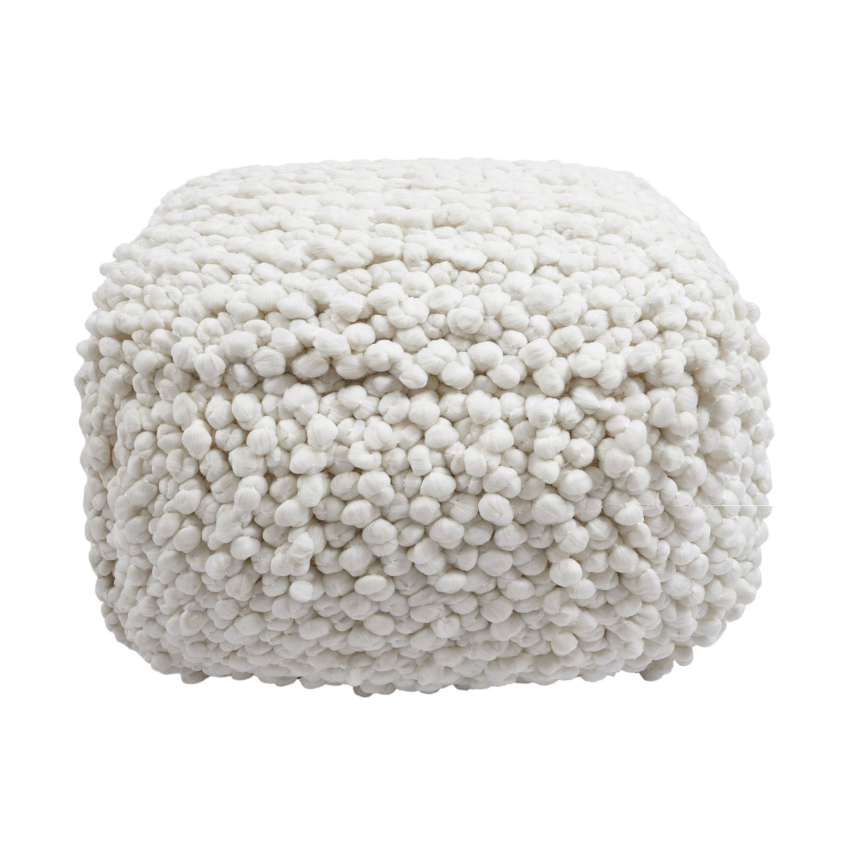 Cathy Cream Woven Pouf by TOV Furniture at Eve Furniture