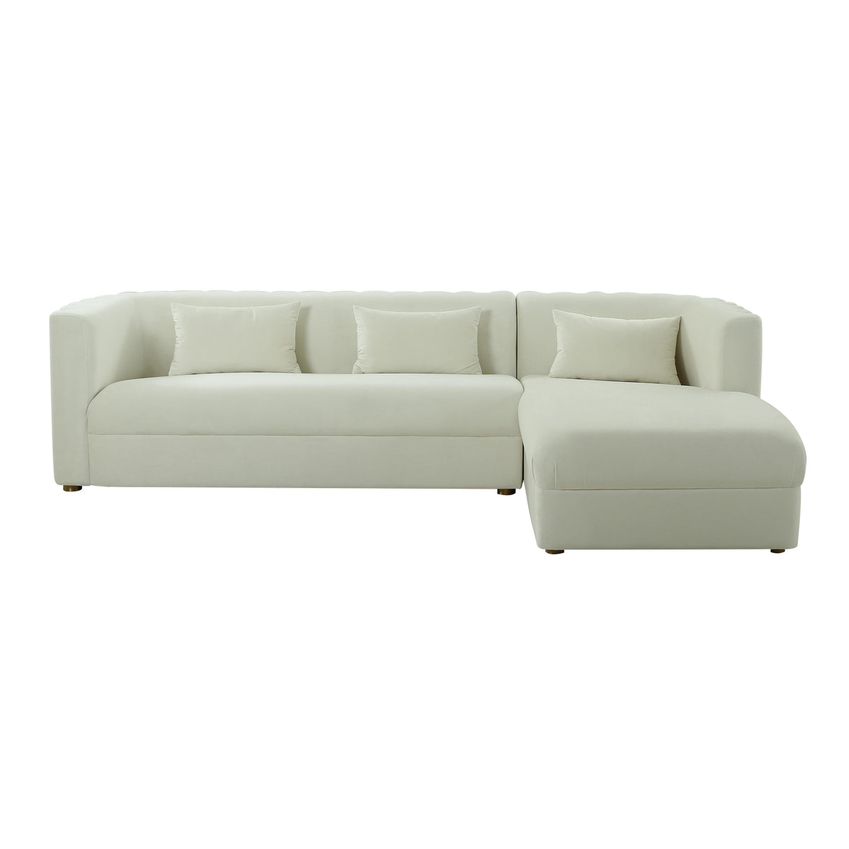 Callie Velvet Sectional by TOV Furniture at Eve Furniture