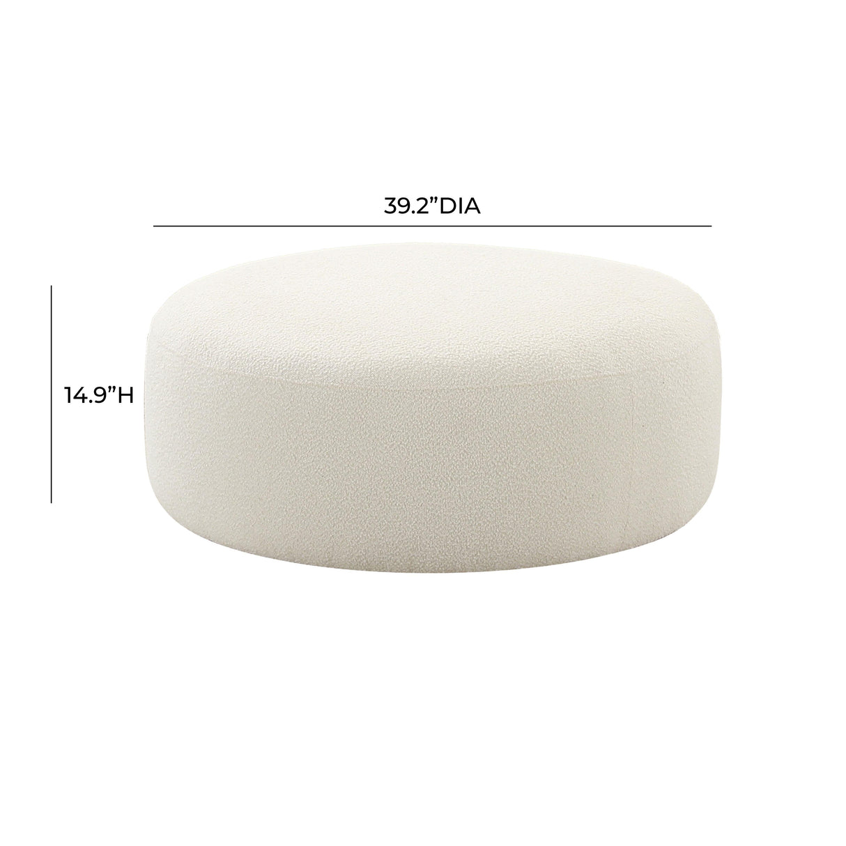 Broohah Upholstered Ottoman by TOV Furniture at Eve Furniture