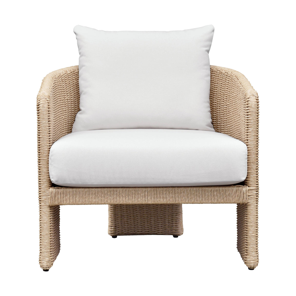 Alexa Rattan Performance Fabric Outdoor Armchair by TOV Furniture at Eve Furniture