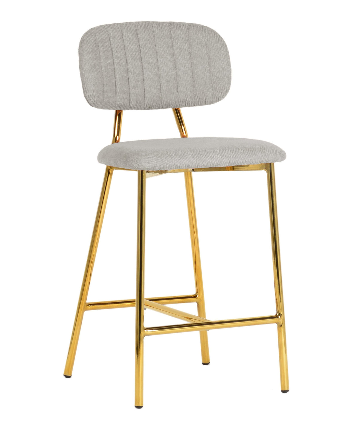 Ariana Grey Counter Stool with Gold Legs - Set of 2 by TOV Furniture at Eve Furniture