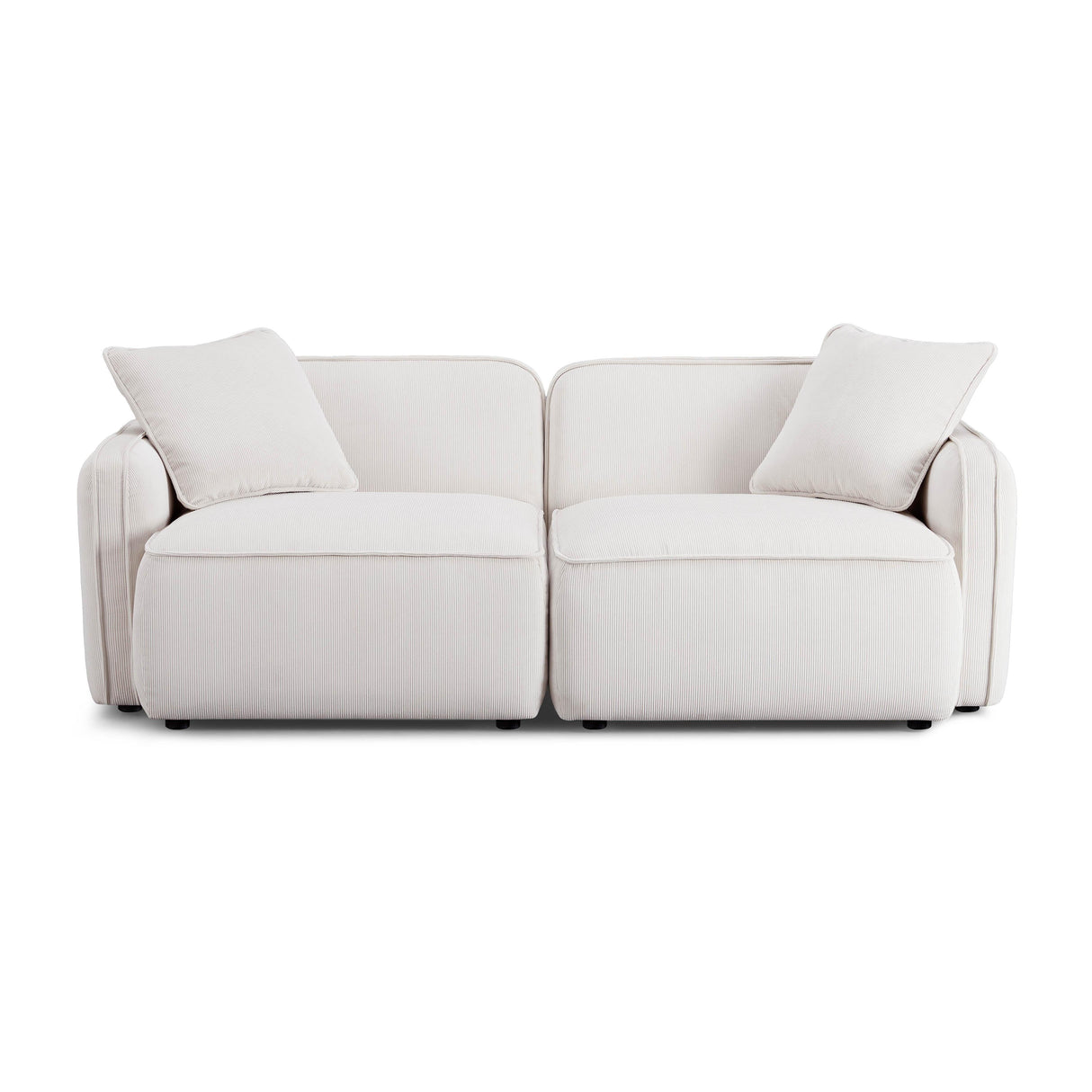 Travie Performance Corduroy Velvet Modular Loveseat by TOV Furniture at Eve Furniture