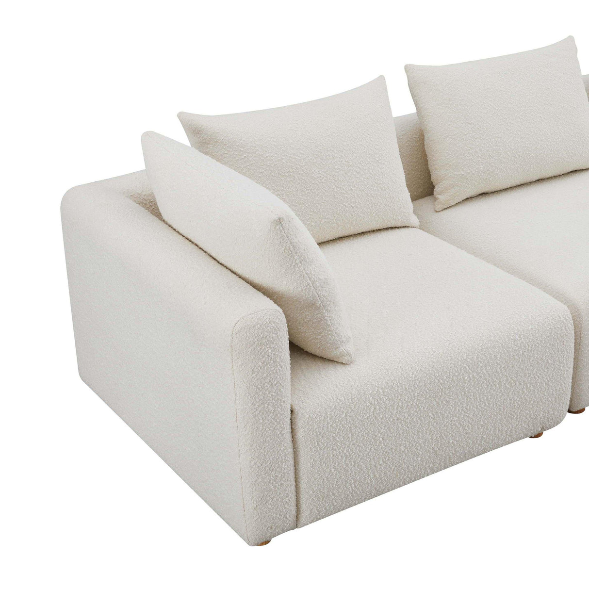 Hangover Cream Boucle Loveseat by TOV Furniture at Eve Furniture