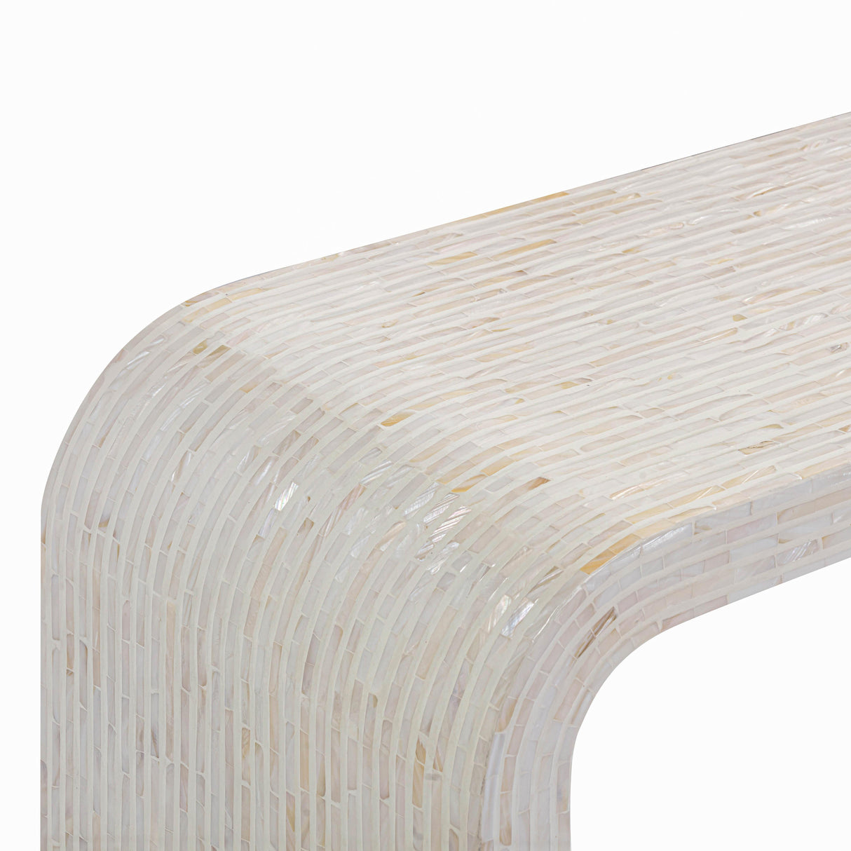 Opus Cream Capiz Shell Console Table by TOV Furniture at Eve Furniture