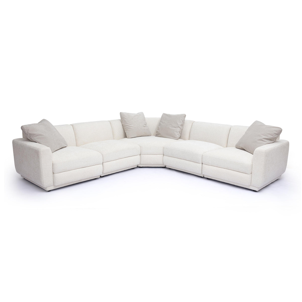 Perry Cream Chenille Modular L-Sectional by TOV Furniture at Eve Furniture