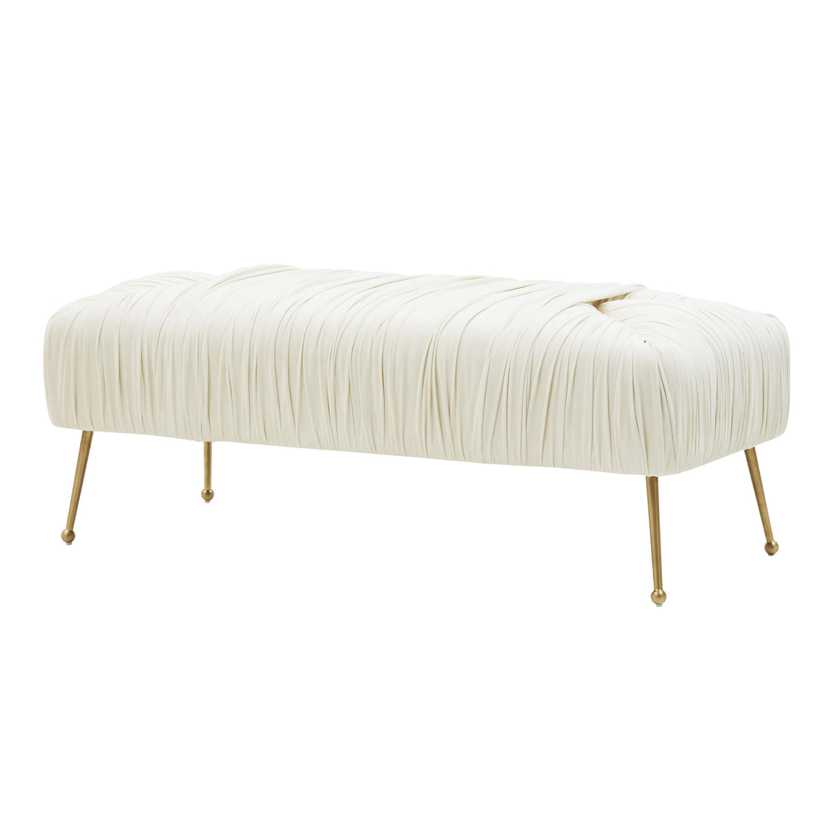 Jessica Cream Velvet Bench by Inspire Me! Home Decor by TOV Furniture at Eve Furniture