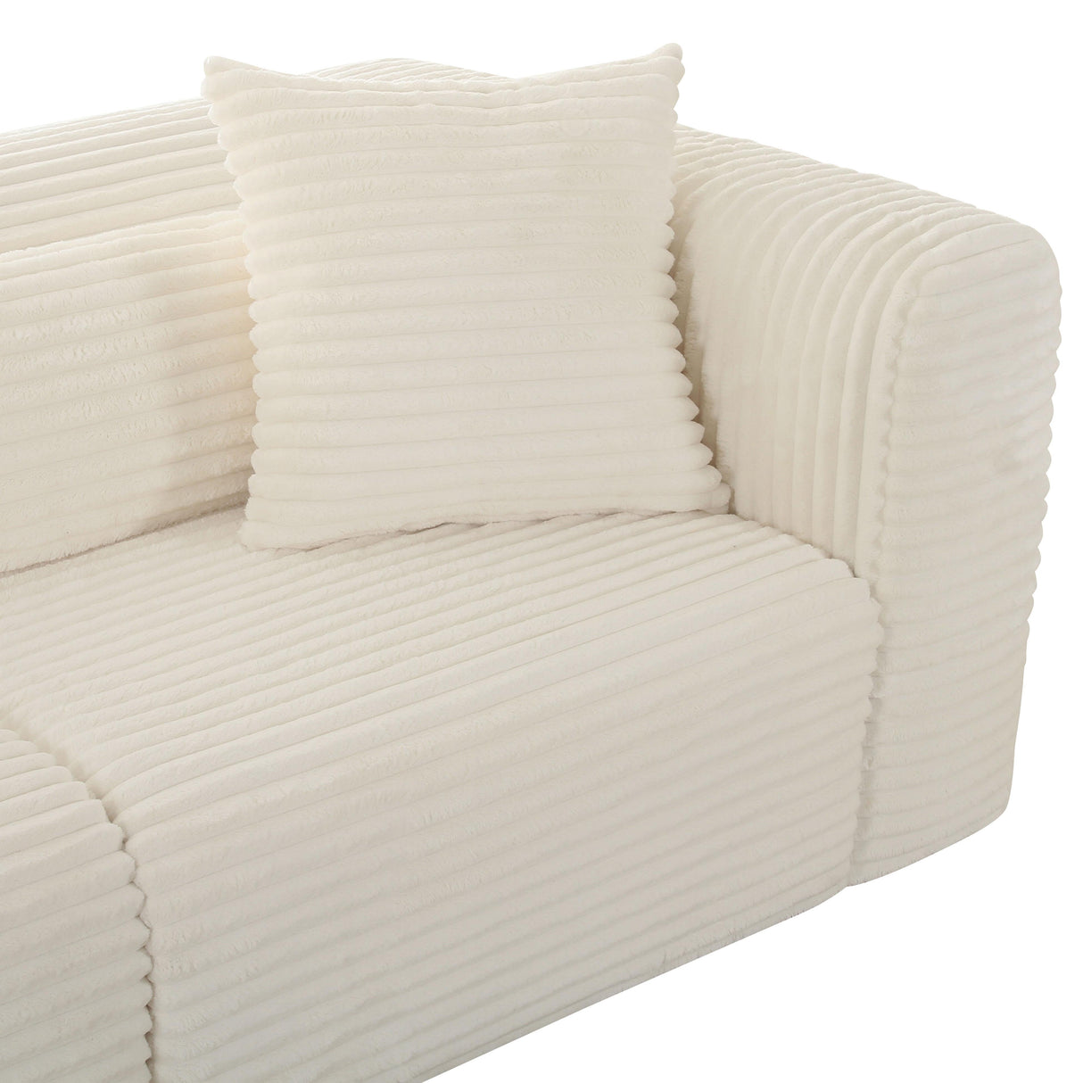 Tarra Fluffy Oversized Corduroy Modular Sofa by TOV Furniture at Eve Furniture